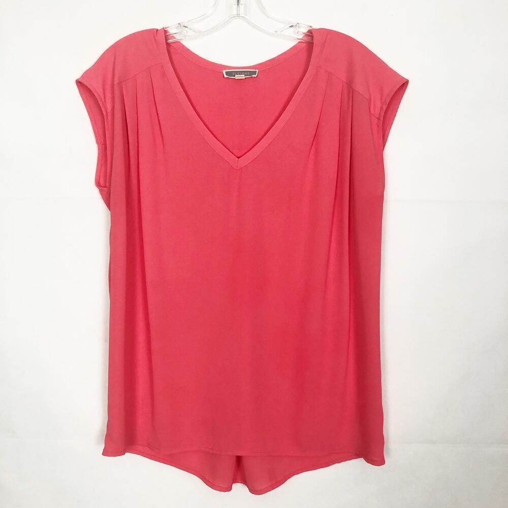 Pleione Womens Top Small Chiffon Relaxed Office Career Dressy Corpcore Business